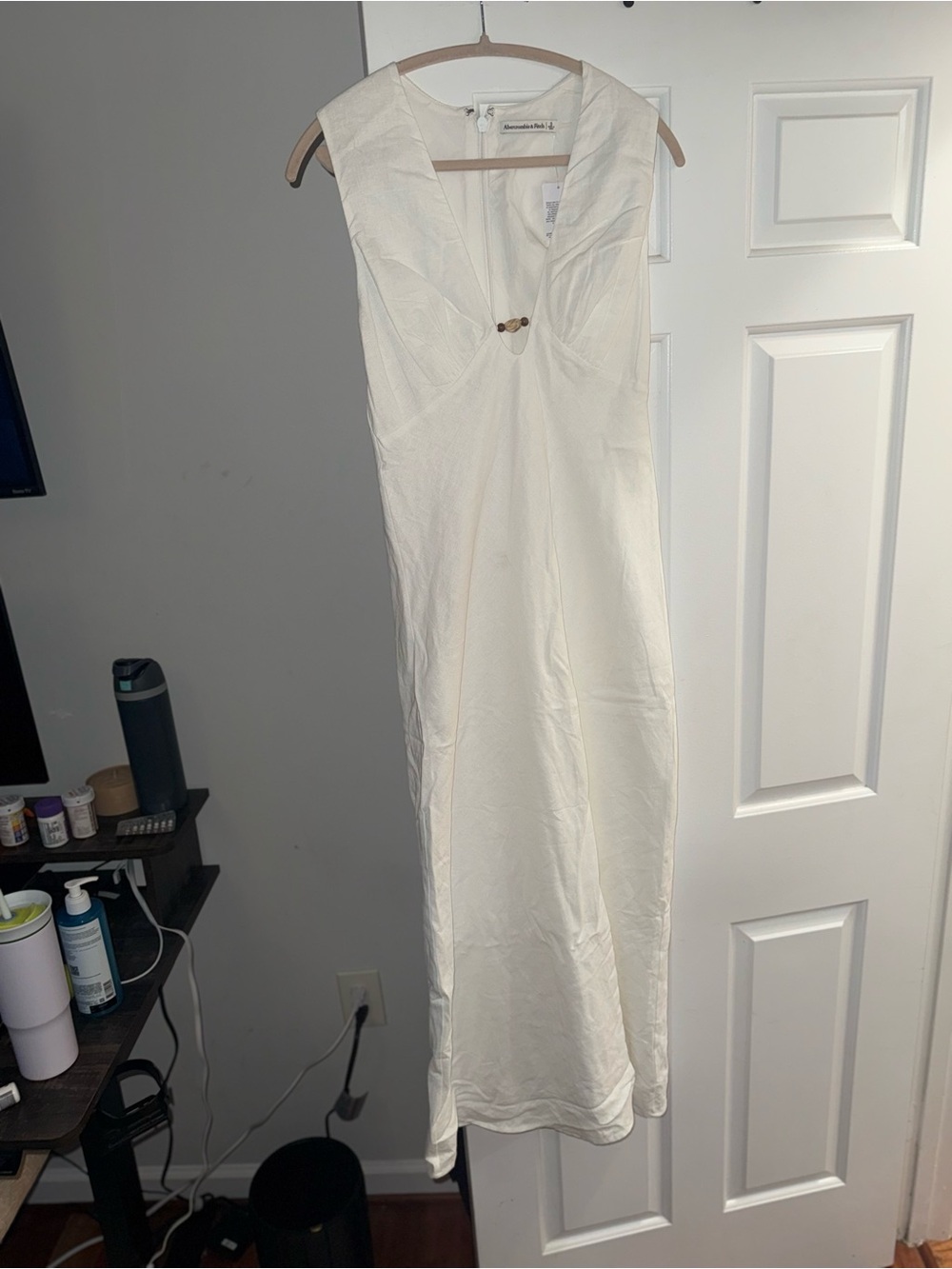 Abercrombie & Fitch Ivory Midi Dress